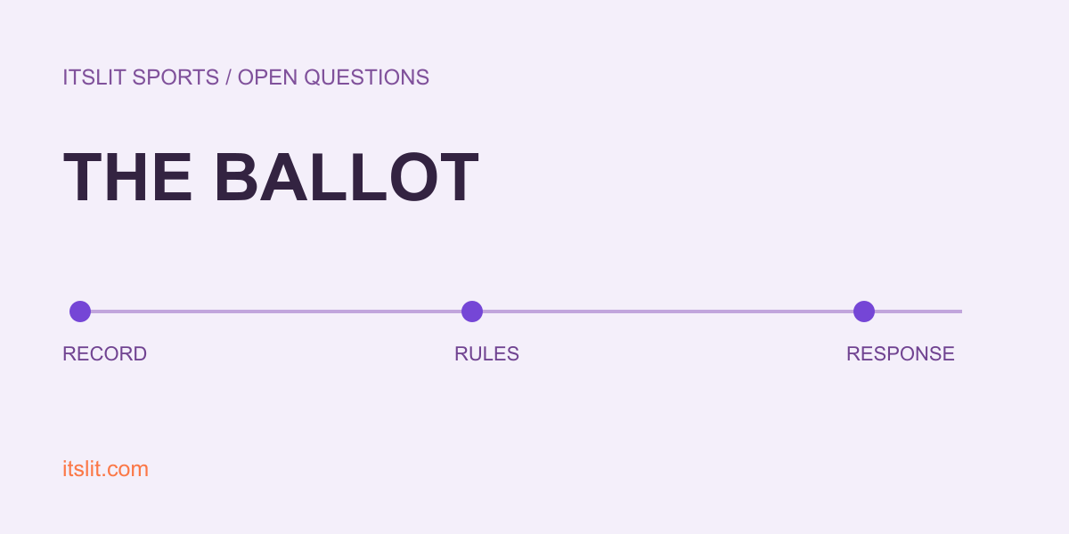 THE BALLOT: RECORD: RULES: RESPONSE