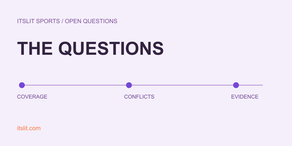 THE QUESTIONS: COVERAGE: CONFLICTS: EVIDENCE