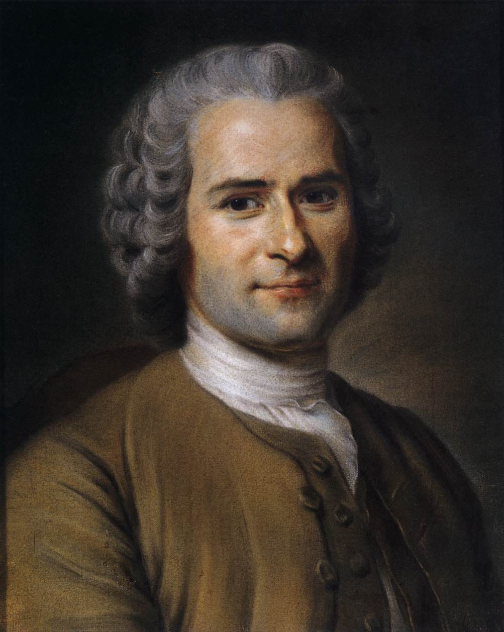 Pastel portrait of Jean-Jacques Rousseau by Maurice Quentin de La Tour.
