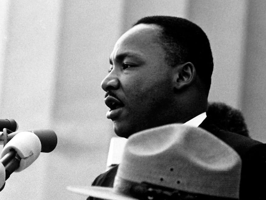 Martin Luther King Jr. speaking at the March on Washington.