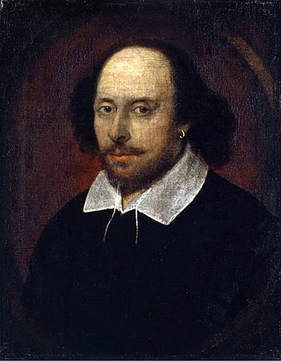 The Chandos portrait traditionally identified as William Shakespeare.